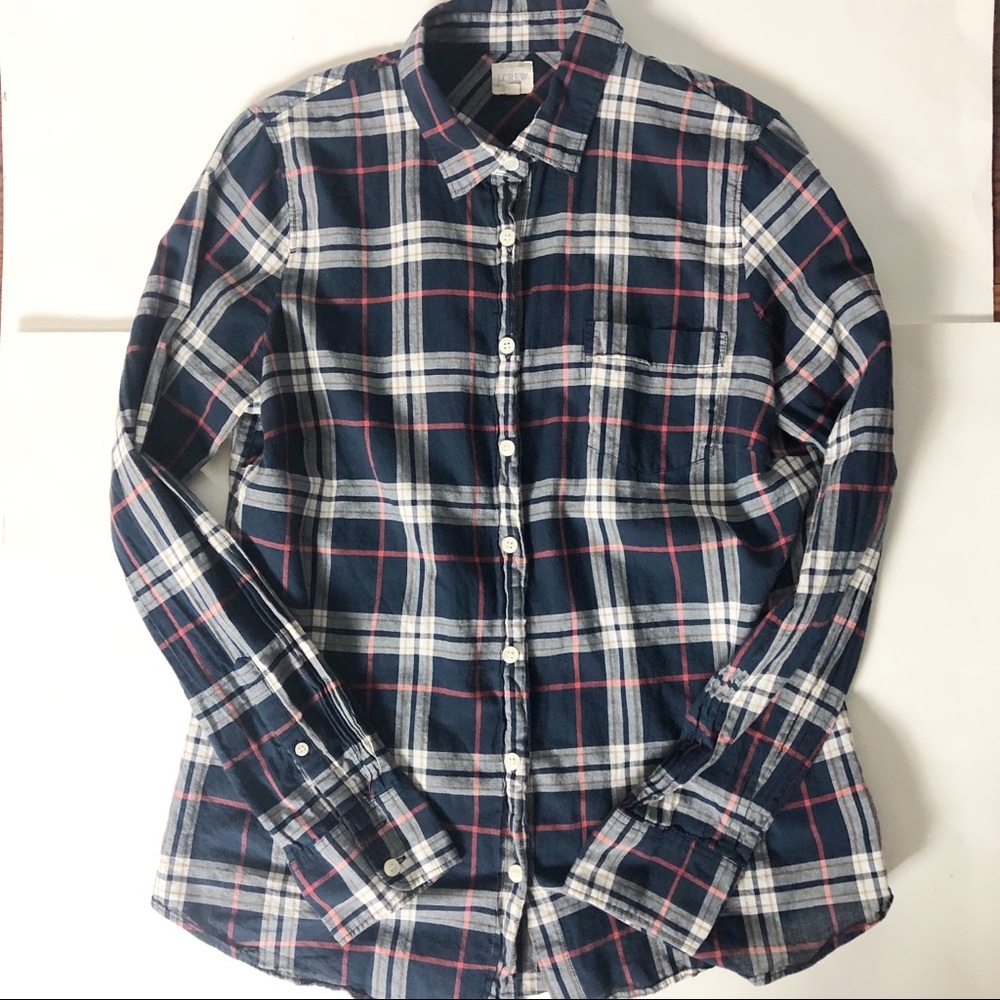 J Crew plaid The Perfect Shirt size medium